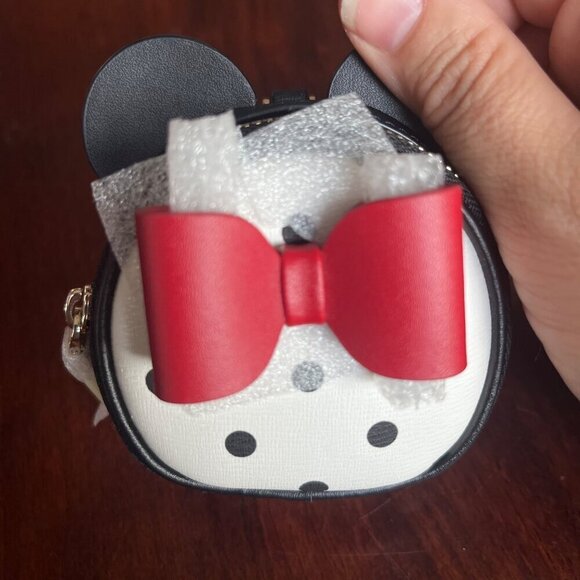 NEW Kate Spade X Disney Minnie Mouse Coin Purse With Bow & Polka Dots - Picture 4 of 6